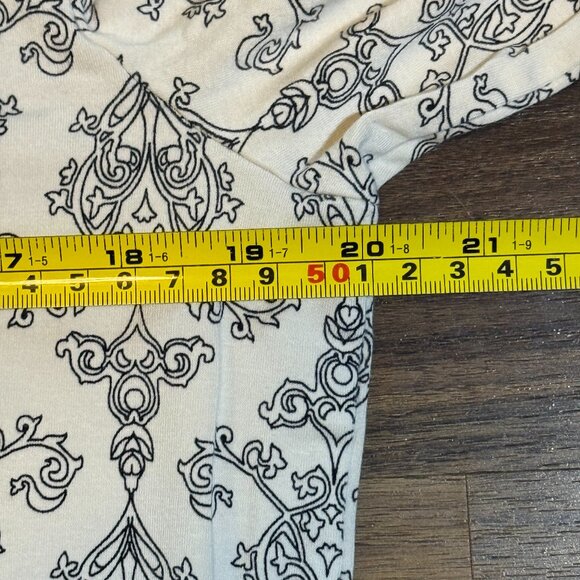 Soma Two-Piece Pajama Set Womens L Pondi Cherie Black & White Print - Picture 6 of 7